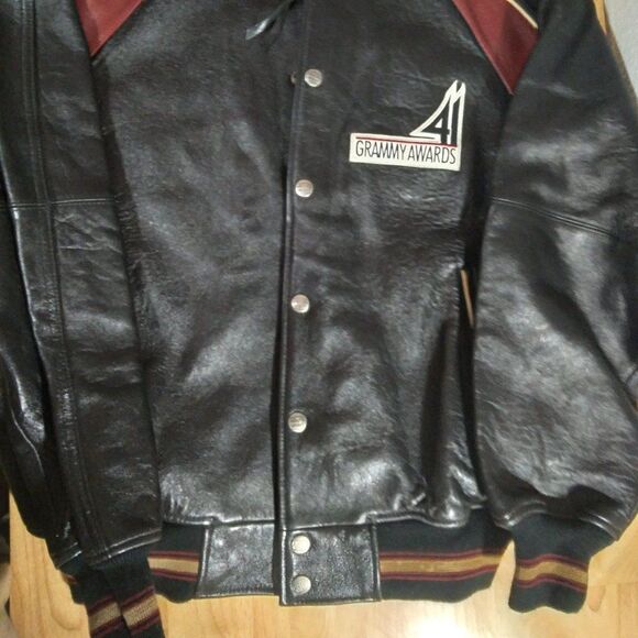 Vintage Avirex 41st Grammy Awards 1999 Leather Bomber Jacket - Picture 5 of 12
